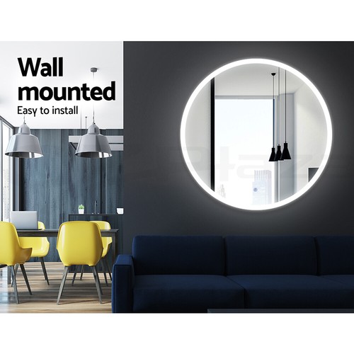 Embellir Wall Mirror 70cm with Led light Makeup Home Decor Bathroom Round Vanity - Picture 7 of 11