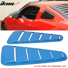 Fits 10-14 Ford Mustang OE Style Side Quarter Window Louvers Painted Blue #CI