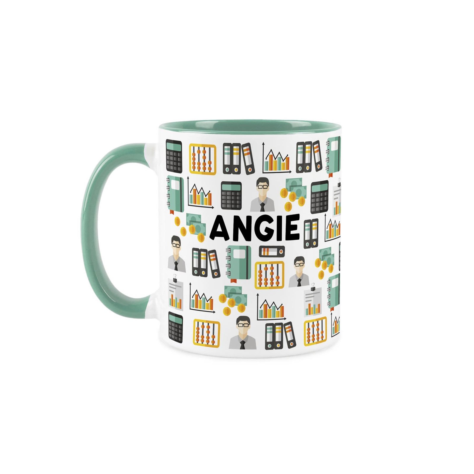 Personalised Chief Accountant Mug - Novelty Turquoise Ceramic Cup Gift