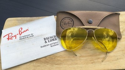 Vintage Ray-Ban Bausch & Lomb USA Outdoorsman Kalichrome 10K Gold 58-14 + Warran