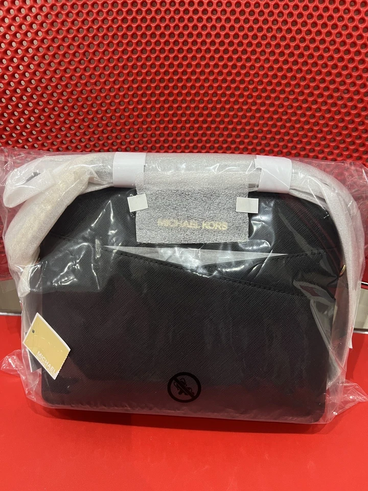 Michael kors Dome Shaped Crossbody Bag In MK Black New + gift bag❤️💕 - Image 3 of 4