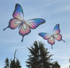 Beautiful butterfly window clings - Reusable - Set of 3 - Thick vinyl