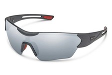SunCloud Hotline Sunglasses - Matte Graphite - Polarized Silver Mirror Lens- New