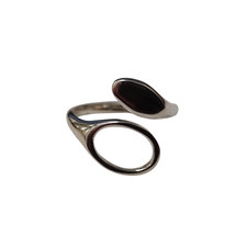 925 Silber Ring Offen Verstellbar Minimalistisches Modernes Design Damen