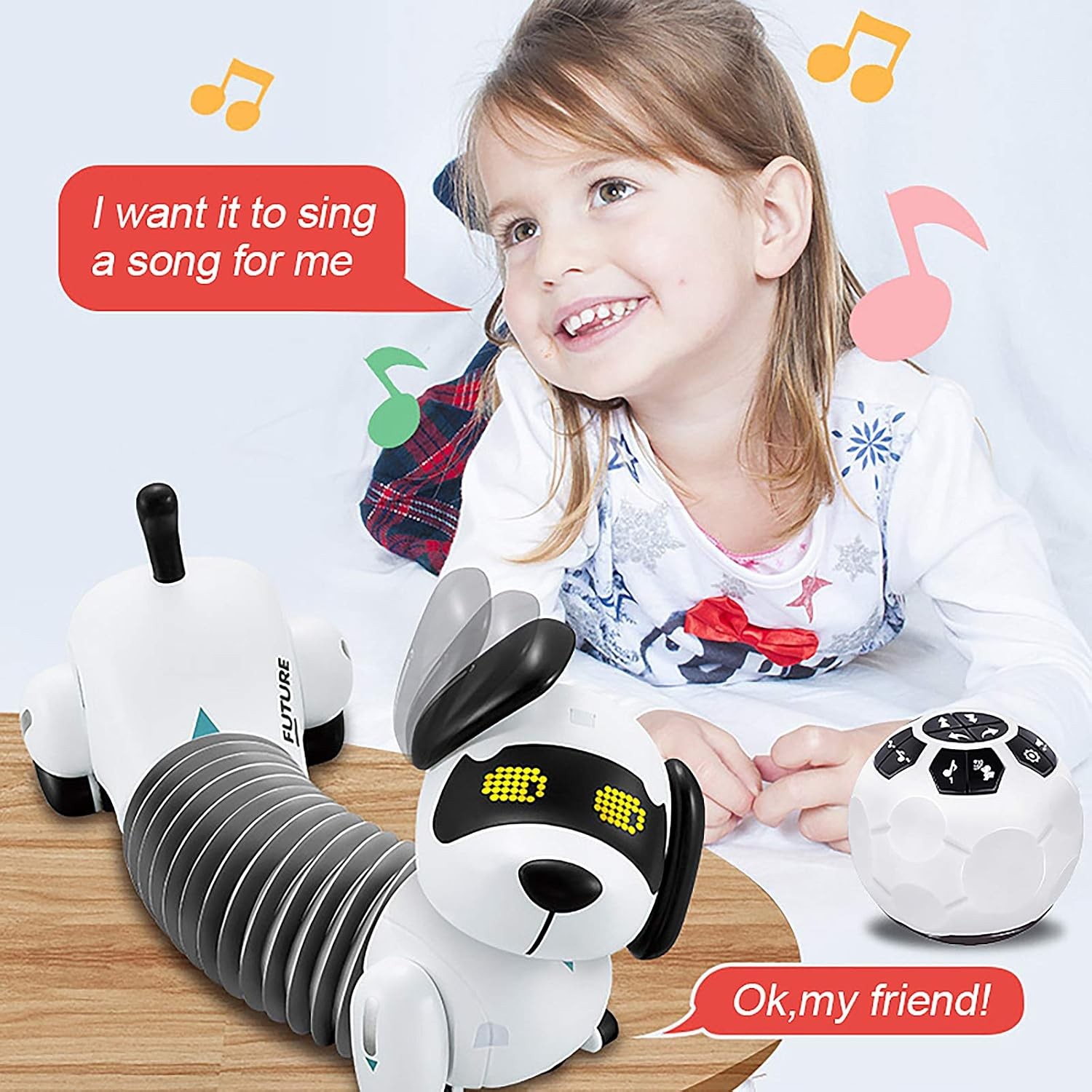 Ferngesteuerter Roboter Programmierbarer Roboterhund Spielzeughund für Kinder