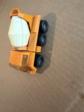 Vintage Tonka Cement Mixer Truck Diecast Orange White Toy Construction