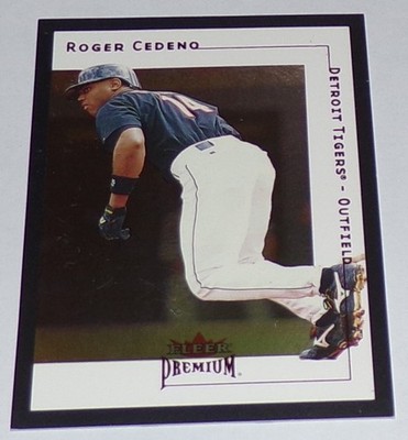 Roger Cedeno 2001 Premium Fleer Serial #'d 008/125 SR 193 Star Rubies Card