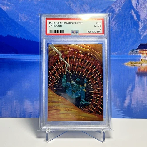 1996 Star Wars Finest Sarlacc Boba Fett PSA 9 Mint #63 Topps Chrome Series 1