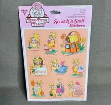 Sealed ROSE PETAL PLACE Scratch 'N Sniff Stickers Ambassador 1983 Kirschner