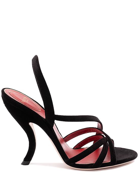 Valentino Garavani - Women - Leather heeled sandals - Black 247990₽