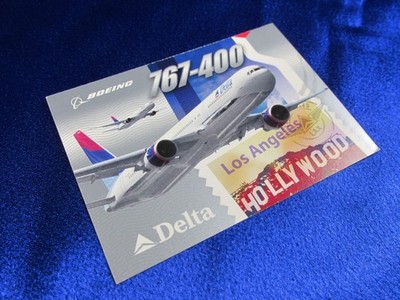 2004 Delta Airline Pilot Trading Card #20 Los Angeles Boeing 767-400
