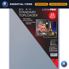 Clear Toploaders for 8.5x11 Photos Documents - 25 Pack, Heavy Duty Protection