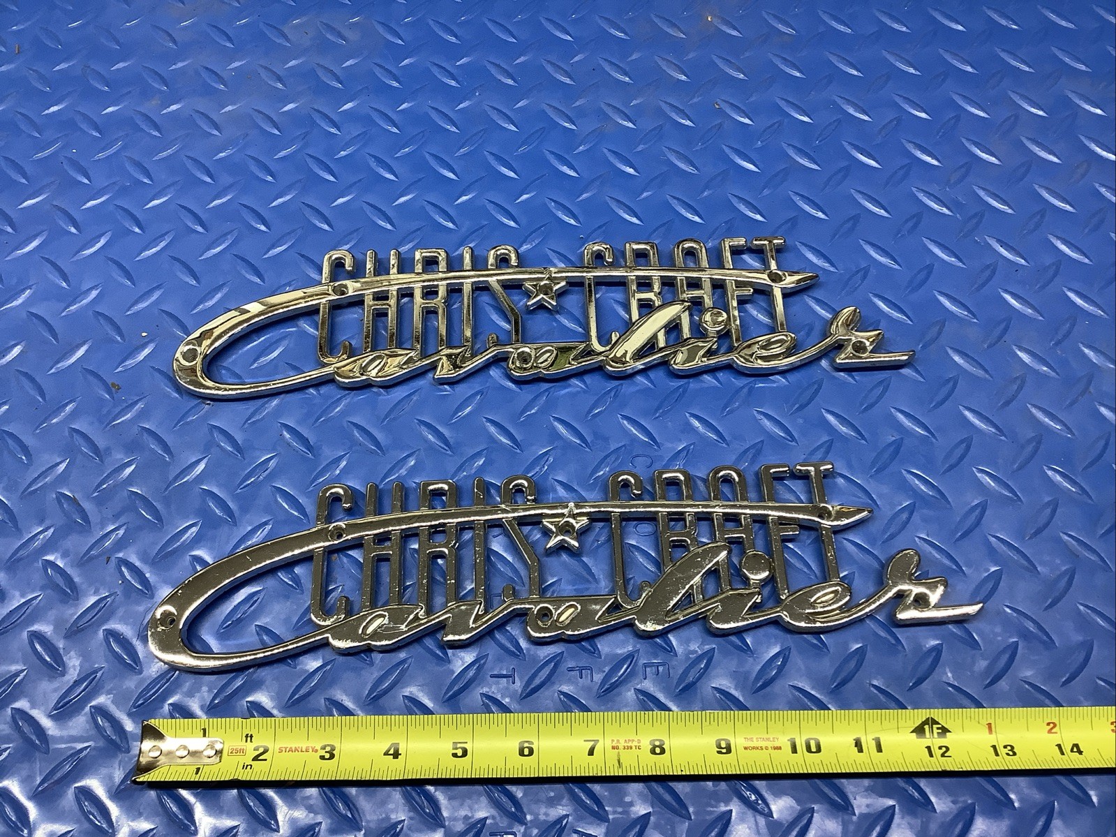 Vintage Chris craft Cavalier Script Logo Chrome Plated | eBay