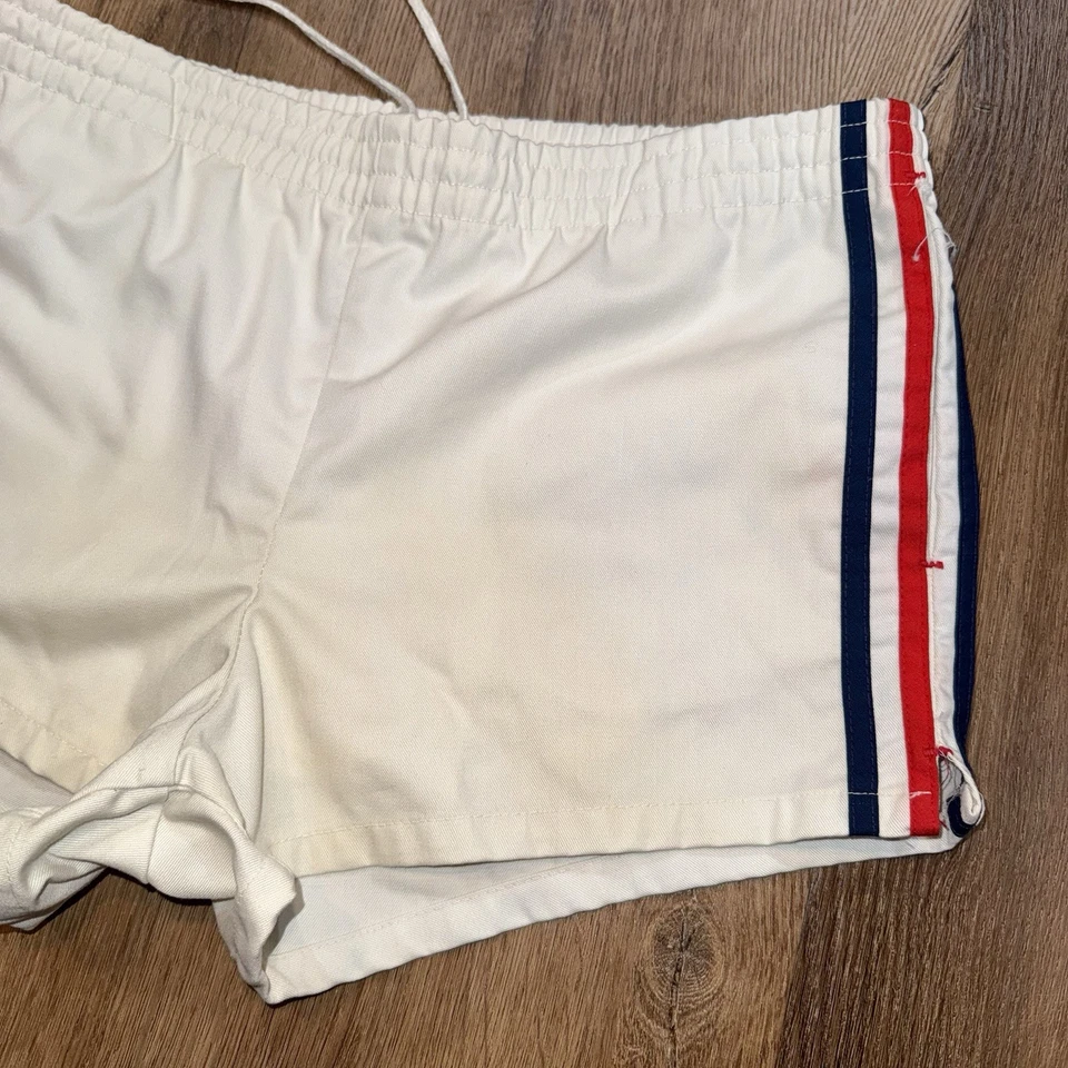 Vtg 70s 80s Gym Shorts Mens 34 JCPenney Running Athletic Stripes Mod Vintage - Image 4 of 4