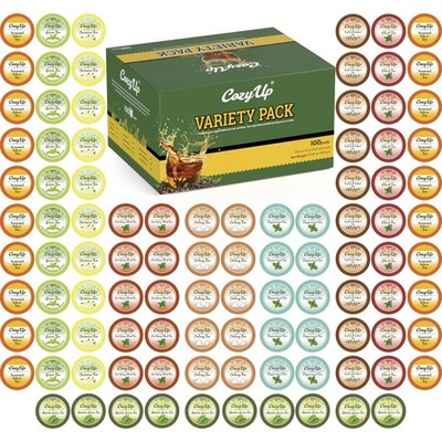 Cozy Up | 10 Flavor | Variety Tea Sampler Pack | Compatible with Keurig K-Cup Br
