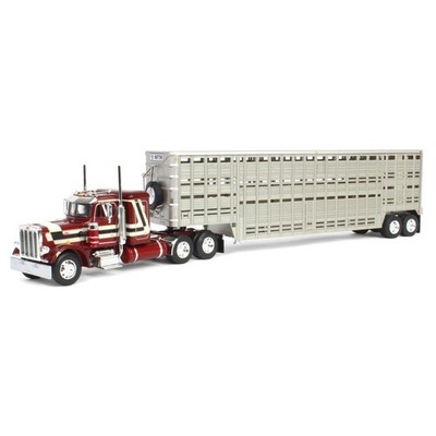 1/64 Peterbilt 359 Sleeper & Wilson Vintage Livestock Trailer
