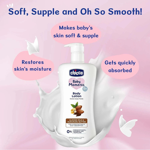 Chicco Baby Moments Body Lotion 200ml Almond Milk & Murumuru Butter Care. - Afbeelding 1 van 6