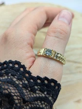 Art Deco Ring Mens Ring Thumb Ring Cube Stone Mens Ring US Size 9 Unmarked