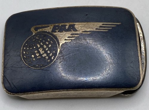 Vintage Pan Am Airlines PAA Sterling Silver Belt Buckle Siam 1-1/4”x1-1/8” 20.3g