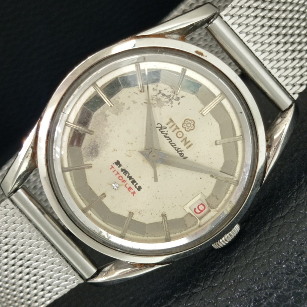 a703251-1 SWISS TITOFLEX HAND-WINDING TITONI VINTAGE MENS AIRMASTER WATCH - vintagewatches.pk