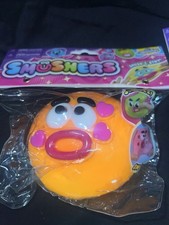 Smushers Squishy Orb Curiosities Orange Face With Pink Hearts