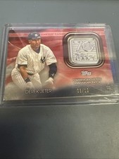2021 Topps - Topps 70th Anniversary Manufactured Logo Patches Derek Jeter 3/10