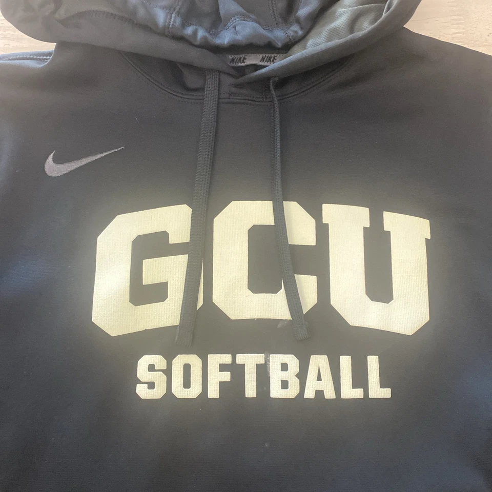 NIKE GCU Lopes Softbol Manga Larga Sudadera con Capucha Negra Top L Grande Foto 3 de 4