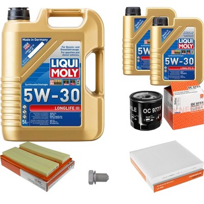 MAHLE Inspektionspaket 7 L Liqui Moly Longlife III 5W-30 für VW Golf Sportsvan