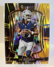 2025 Panini Select - Premier Level Joe Milton III Black & Gold Shock Cowboys