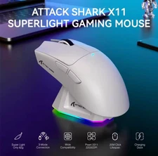 X11 Lightweight Wireless Gaming Mouse with RGB Backlight Charging, Up to 22K DPI