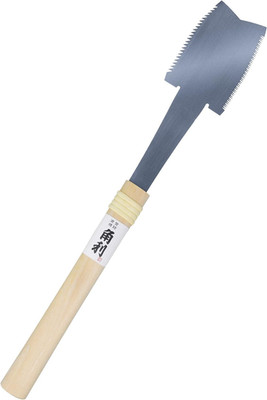 Azebiki Japanese Pull Saw 3.5'' - Curved Handsaw for Mid-Panel, Hole & Groove Cut