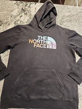 North Face Black Red Blue Hoodie Boys Extra Large Xl 18-20 Outdoor Camping C54