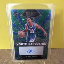 Panini Select 2024-25 Youth Explosion Judah Mintz Green Prizm Auto /49 76ers NBA