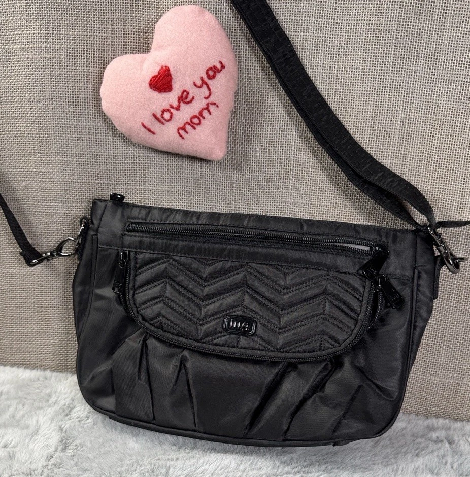 Lug Mambo 黑色斜挎包 单肩包 可调包 RFID 阻断 适合旅行 — 第 2/4 张图片