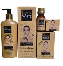 Gluta White Skin Care Set Glutathione Collagen Whitening Lotion Serum Soap