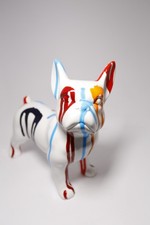 Bulldog francese decorativo in ceramica