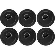6 Pack 4.33" Stainless Steel D-Ring Circular Patch for PVC Inflatable Boat Ka...