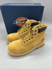 DICKIES PROWLER 6" STEEL TOE INDUSTRIAL WORK LEATHER BOOTS WHEAT DK6024FWE Size8