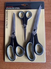 3 Piece stainless steel scissors set by sainsburys new and sealed
