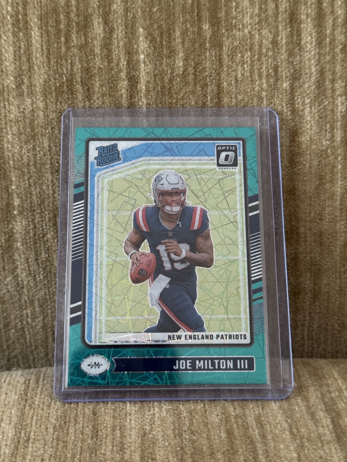 2024 Donruss Optic Football #255 Joe Milton III Rated Rookie RC Teal Velocity SP