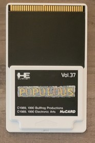 Populous PC Engine (Japan Import) HuCARD W/Case & Manual