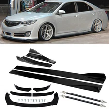 Front Bumper Lip Spoiler Splitter+Side Skirt+Rear Lip For Toyota Camry SE XSE