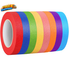 Colored Masking Tape 1 Inch Wide 8 Rolls Colorful Masking Tape 1312 Feet