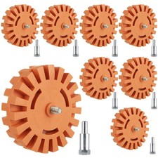 8 PCS Decal Remover Eraser Wheel Tool Kit, 4inch Rubber Power Drill Attachmen...