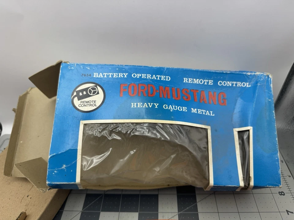 Extremely Rare 1960 Korean Made Bandai Ford Mustang 7654 Tin Car - Image 2 of 4