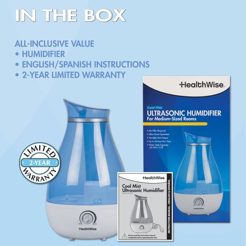 Cool Mist Ultrasonic Humidifier | For Medium Size Rooms | No Filter Required ... - Picture 8 of 9