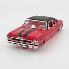 Auto World '69 Chevy Nova Deuce Coupe Body, Red, Fits Aurora TJet, Dash