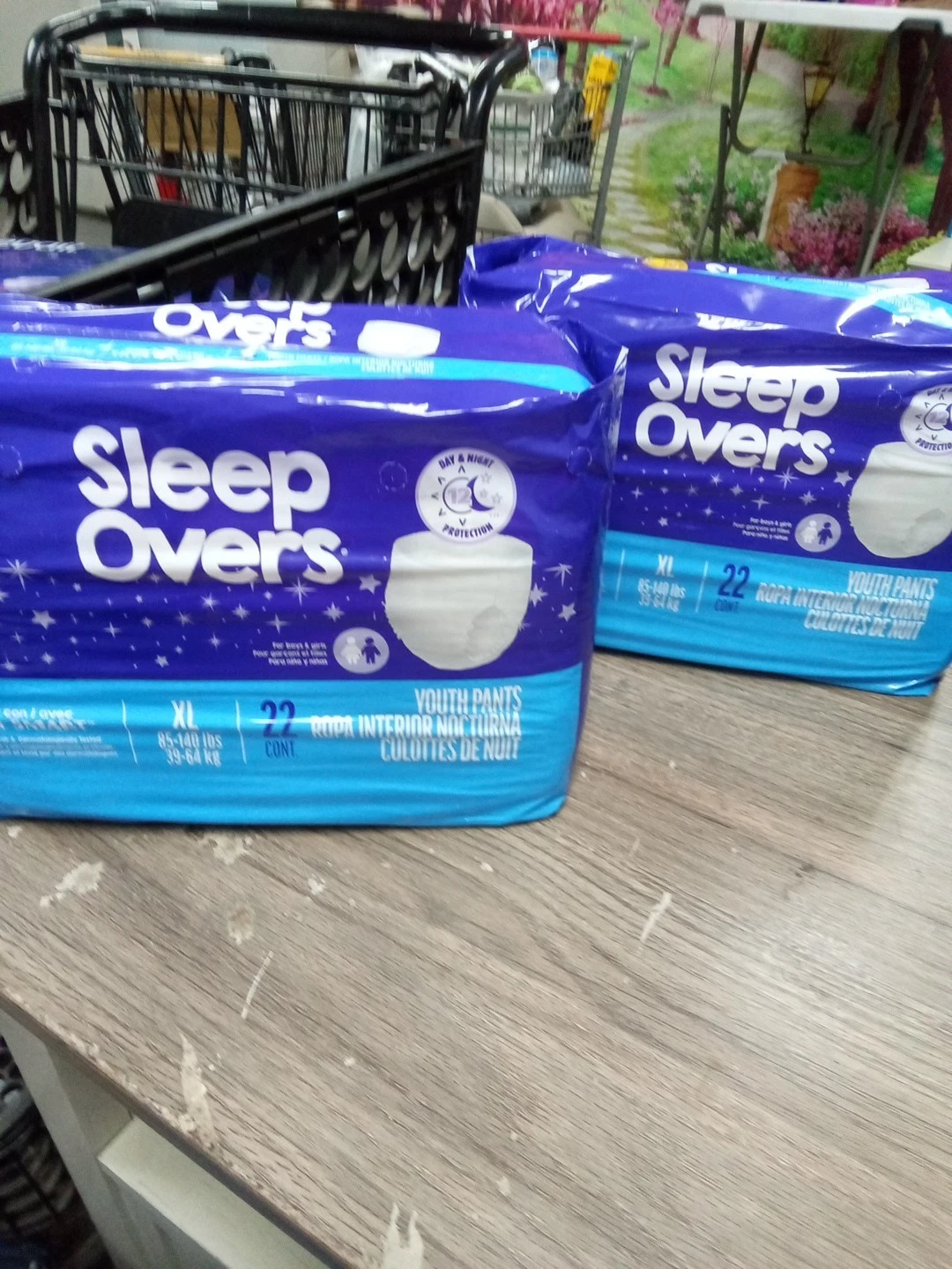 2 Pkgs Cuties Sleep Overs X-Large 85- 140lbs 22 Ct 665 Dt