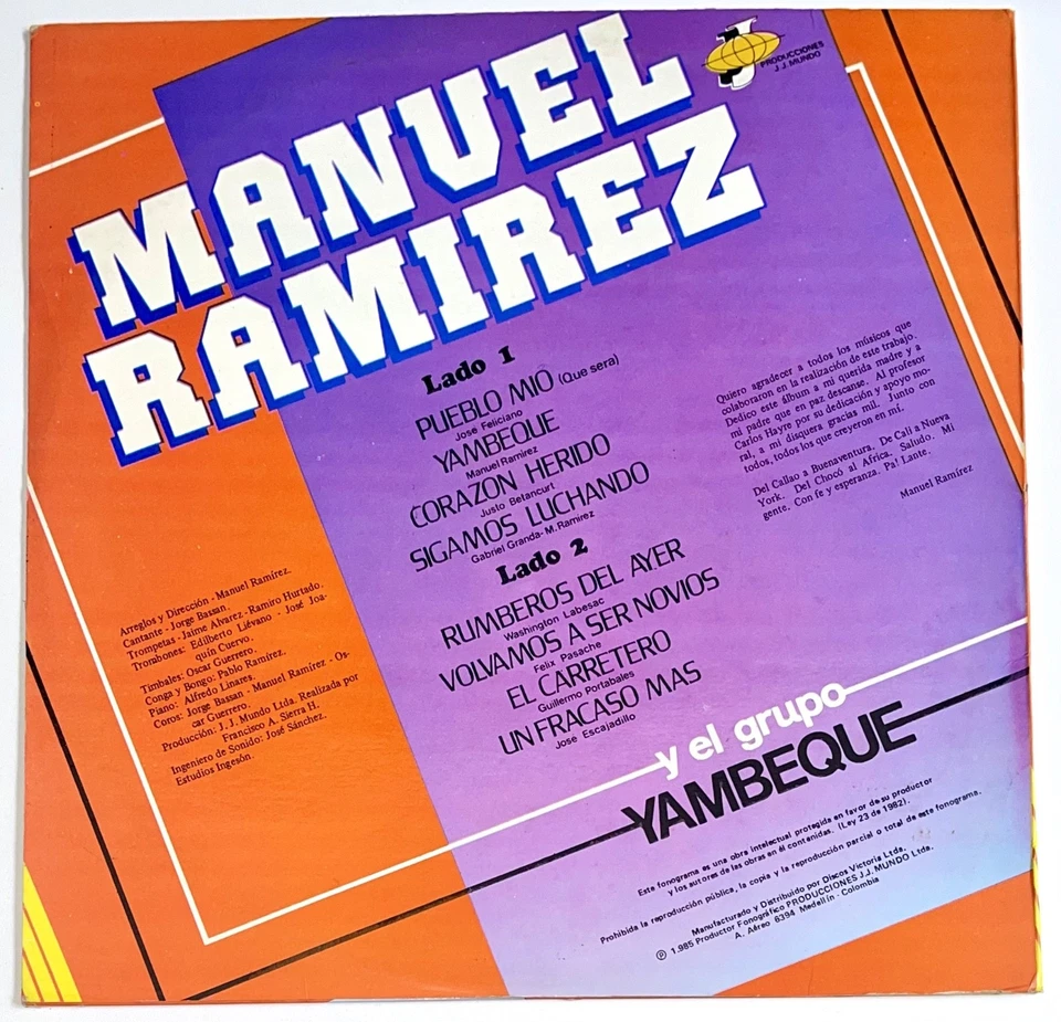 Manuel Ramírez y El Grupo Yambeque - Salsa Guaguanco Colombia 1985 Foto 2 de 4