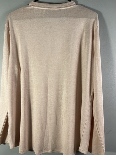 Banana Republic~ Top grande de manga larga para mujer - talla 2X - rosa - Imagen 2 de 14